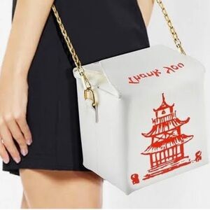 Fashion- Chinese Food Crossbody - Faux /Poly fabric